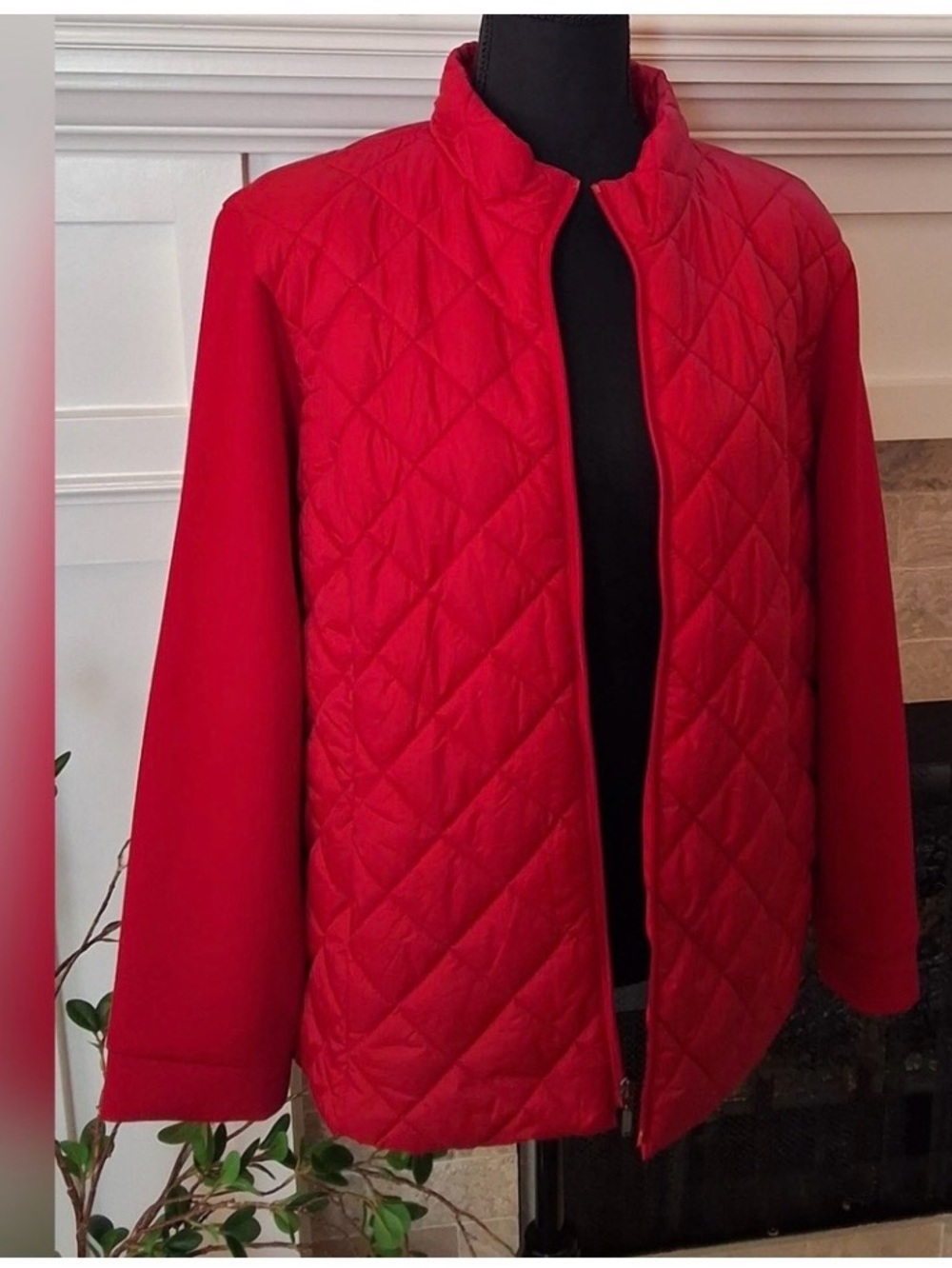 Chico's Red Quilted Jacket